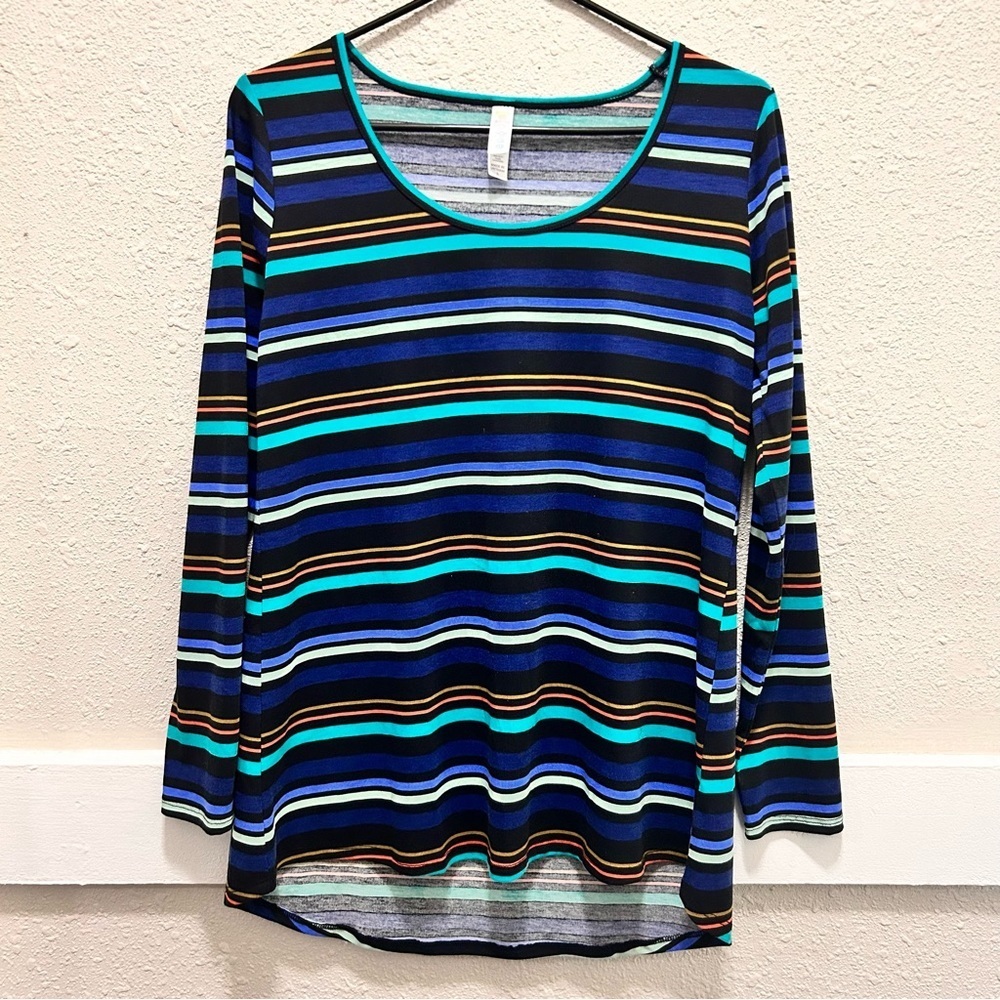 LuLaRoe Striped Long Sleeve Top Small